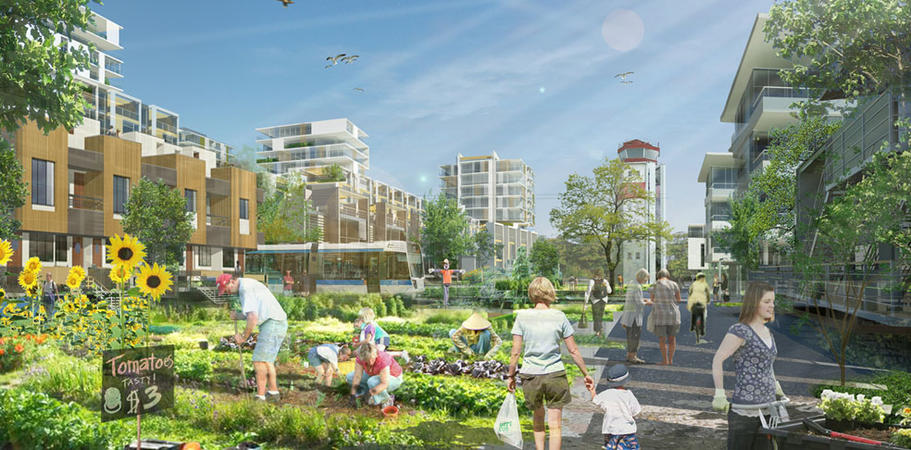 How to share guides: image of an agrihood