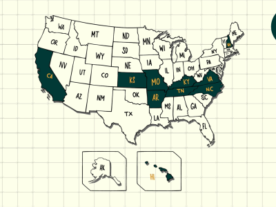 Map of states with inclusive utility investments