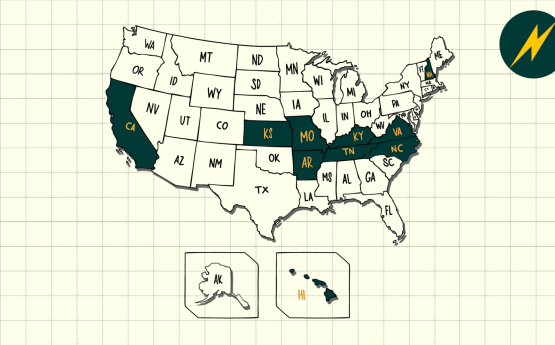 Map of states with inclusive utility investments